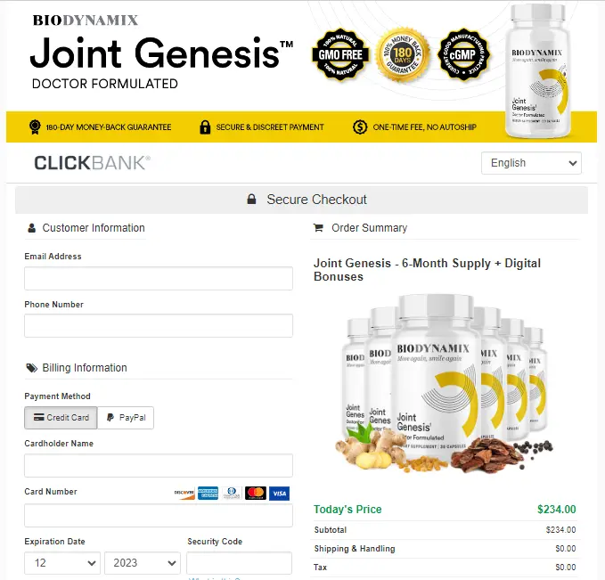 Joint Genesis order